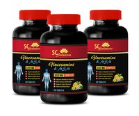 Metabolism Boosting Supplements - GLUCOSAMINE & MSM 3232MG Complex - glucosamine msm - 3 Bottles 180 Capsules