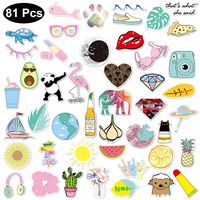 Colovis 81Pcs Stickers for Water Bottles, Big Cute Waterproof Trendy Stickers for Laptop Skateboard Phone Bicycle Ice Cuber Luggage, Perfect for Teens, Girls