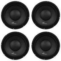 Audiopipe APSP1050 10 Inch 700 Watt Dynamic Mid Range Car Audio Loudspeaker (4 Pack)