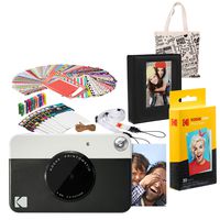 Kodak PRINTOMATIC Instant Print Camera (Black) Gift Bundle with Photo Album