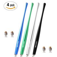Dimples Excel Slim Waist Stylus with 6mm Fiber Tips(4pcs - Black/Dark Blue/Silver/Green)