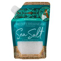 SaltWorks Mediterra Mediterranean Sea Salt, Coarse, Artisan Pour Spout Pouch, 16 Ounce