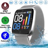 Fitness Tracker Smart Watch, Waterproof Bluetooth Fitness Watches with Heart Rate Monitor Blood Pressure Blood Oxygen Monitor Pedometer Activity GPS Sport Band (Fitness Tracker for Women - Purple)