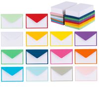 140 Mini Envelopes with White Blank Note Cards, Mini Envelopes 4"x 2.7" for Business Cards, Gift Cards (Assorted Colors)