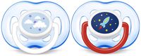 Philips AVENT Orthodontic Pacifier, Blue Rocket and Cloud, 18 Plus Months
