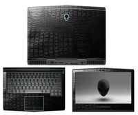 Decalrus - Protective Decal for 2016 Alienware 13 R3 (13.3" Screen) Laptop Crocodile Skin Pattern Texture Skin Skins Decal wrap CRO16alienware13Black