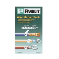 Panduit PCMB-12 Pre-Printed Wire Marker Book, Vinyl Cloth, .22 by 1.38-Inch L, A-Z, +, -, Blank Legends Only