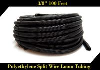 3/8 Inch Black Flexible Split Loom - 100 Foot