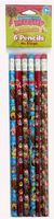 Smooshy Mushy 6 count Pencils, 9.75" x 2.5", Assorted, 1 Pack