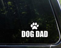 Diamond Graphics Dog Dad (6" X 3-1/4") Die Cut Decal Bumper Sticker for Windows, Cars, Trucks, Laptops, Etc.