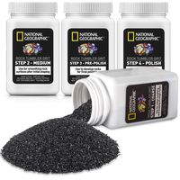 NATIONAL GEOGRAPHIC Rock Tumbler Refill - 3.28 Pounds Tumbling Grit Media for Stone Polisher, Works with any Rock Tumbler