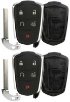KeylessOption Keyless Entry Remote Car Smart Key Fob Case Shell Button Pad Outer Cover for HYQ2AB, HYQ2EB (Pack of 2)