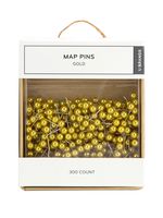 U Brands Map Push Pins, Gold, 300-Count (2098U06-24)