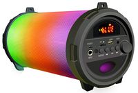 QFX BT-502 4" LED Light Cylinder Shaped Bluetooth Speaker