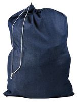 Nylon Laundry Bag - Locking Drawstring Closure and Machine Washable. These Large Bags Will Fit a Laundry Basket or Hamper and Strong Enough to Carry up to Three Loads of Clothes. (Denim)
