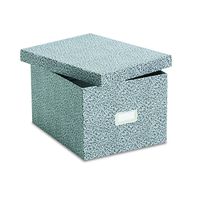 Oxford 40591 Reinforced Board Card File, Lift-Off Cover, Holds 1,200 6 x 9 Cards, Black/White