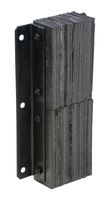 Vestil V-1124-4.5 Rubber Dock Bumper, Rectangular, Laminated, Vertical Mount, 6 Holes, 24" Length, 11" Width, 4.5" Depth