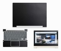decalrus - Protective Decal for Lenovo ChromeBook C330 (11.6" Screen) Laptop Black Carbon Fiber Skin Skins Decal for case Cover wrap CFlenovoChrmbookC330Black