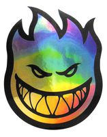 VATH Spitfire Flame Head tie Dyed Sticker 60mmW x 80mmH / 3 1/8H x 2 3/8W [C32]