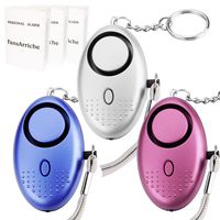 FansArriche 3 PACK Personal Alarm Keychain with Flashlight Personal Protection Devices for Women, Girls,Kids and Elderly