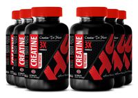 Creatine Capsules 100 - CREATINE TRI-Phase 5000MG - Endurance Booster (6 Bottles)
