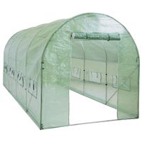 Best Choice Products 15x7x7-foot Walk-in Greenhouse Tunnel Tent Gardening Accessory w/Roll-Up Windows, Zippered Door, Green