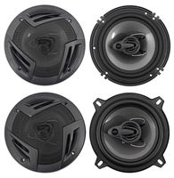 (2) Rockville RV6.3A 6.5" 750w 3-Way Car Speakers+(2) 5.25" 600w 3-Way Speakers