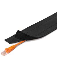 5" Wide Dura Race Carpet Cord Cover - 50FT Length - Color: Black