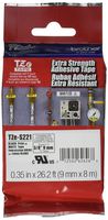 Brother Genuine P-Touch TZE-221 Tape, Extra Strength 9mm, 0.35", Laminated Black on White Water-Resistant, Single-Pack