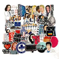50pcs America Drama Grey's Anatomy Stickers for Water Bottles Laptop Motorcycle Bicycle Skateboard Luggage Decal Graffiti Patches XQX