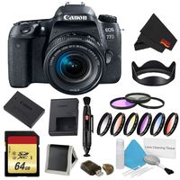 Canon EOS 77D DSLR Camera 18-55mm Lens Bundle w/ 9 Piece Filter & Memory Kit (International Model)