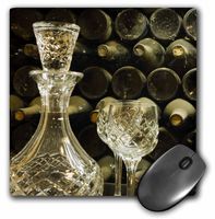 3dRose Crystal Decantor, Glasses, Seppelt Winery, Australia Mouse Pad, 8" x 8" (mp_76326_1)