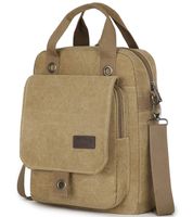 Scioltoo Backpack For Women And Men Cross Body Shoulder Bag Backpack 13'' Laptop Backpacks Canvas Messenger Bag Mini Backpack Khaki A-Khaki