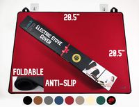 Larsic Stove Cover - Protects Electric Stove Washer Dryer Top. Anti-Slip Coating Waterproof Stove Gap Foldable Prevent Scratching, Expands Usable Space (28.5X20.5, Red)