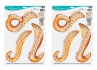 Beistle 59989, 2 Piece Octopus Tentacles Toilet Peel 'N Place, 12" x 17" Sheets