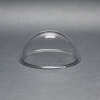 DURADOM Acrylic Dome With Flange Clear Plastic Hemisphere - Multi Use Bubble Pet Dog Fence Window Sphere CCTV Dome Acrylic Camera Perspex Display Transparent Cover Floating Fish Dome (2.4 inch / 60mm)