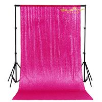 ShinyBeauty Sequin Backdrop-Sequin Photo Backdrop,Photo Booth Background,Sequence Christmas Backdrop Curtain (5FTx10FT 2Pack, Fuchsia)