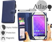 Navitech Blue Faux Leather Book Style Case Cover & Stylus Pen Compatible with The ASUS ZenPad 7.0 Z370C / Z170MG / Z370CG / Z170C / Z170CG D