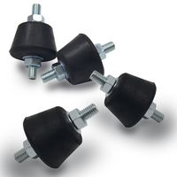 Anti Vibration Rubber Isolator Mounts with Studs Shock Absorber, M8-1.25