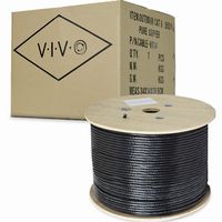 VIVO Black 500ft Bulk Cat6, Full Copper Ethernet Cable, 23 AWG | Cat-6 Wire, Waterproof, Outdoor, Direct Burial (CABLE-V014)