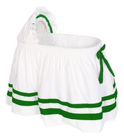 Baby Doll Bedding Bedding Modern Hotel Style II Bassinet Skirt, Green