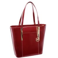 McKlein, M Series, DEVA, Top Grain Cowhide Leather, Leather Ladies' Tote with Tablet Pocket, Red (97736)