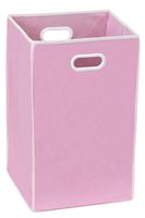 Simple Houseware Foldable Closet Laundry Hamper Basket, Pink