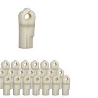 6mm Plastic Retail Shop Security Display Hook Anti- Theft, Anti Sweep Stop Lock for Pegboard or Slat-Wall Unlock Key is not Included (250 A Lock, White)