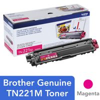 Brother Genuine Standard Yield Toner Cartridge, TN221M, Replacement Magenta Color Toner, Page Yield Up To 1,400 Pages, Amazon Dash Replenishment Cartridge, TN221