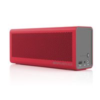 BRAVEN 805 Portable Wireless Bluetooth Speaker [18 Hour Playtime] Built-in 4400 mAh Power Bank Charger - Red/Gray