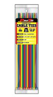 Pro Tie AC14SD100 14.6-Inch Assorted Color Standard Duty Color Cable Tie, Assorted Nylon, 100-Pack