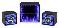 Leading Edge Novelty LIS300 Infinity Light Bluetooth Speaker with Subwoofer - 3 Piece