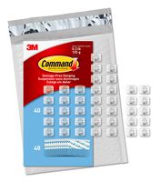 Command Light Clips, Mini, Clear, 45 clips, 54 strips, Indoor Use (CL806-45NA)