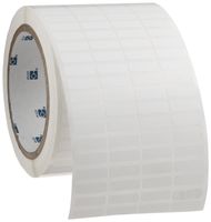 Brady THT-1-459-10 0.75" Width x 0.25" Height, B-459 Permanent Polyester, Matte Finish White Thermal Transfer Printable Label (10000 per Roll)